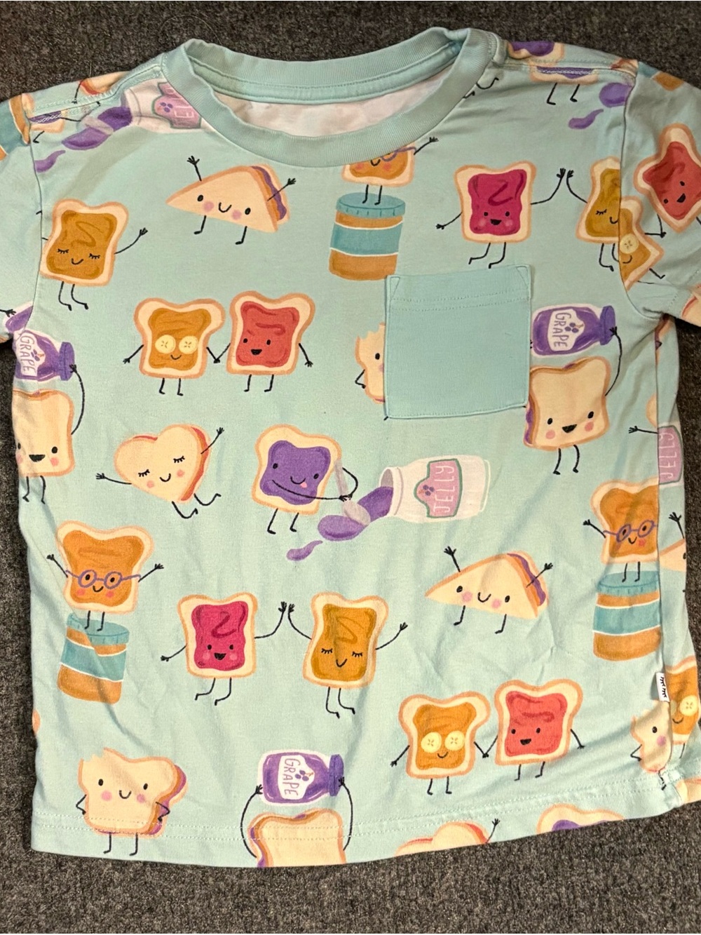 Little Sleepies Mint Toast & Jam Pocket Tee